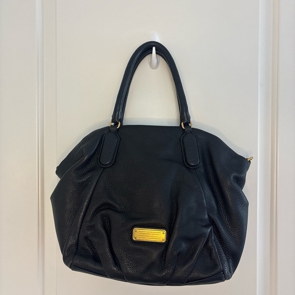 Marc Jacobs Classic Q-Fran Black Pebble Leather Shoulder Bag - Picture 1 of 11